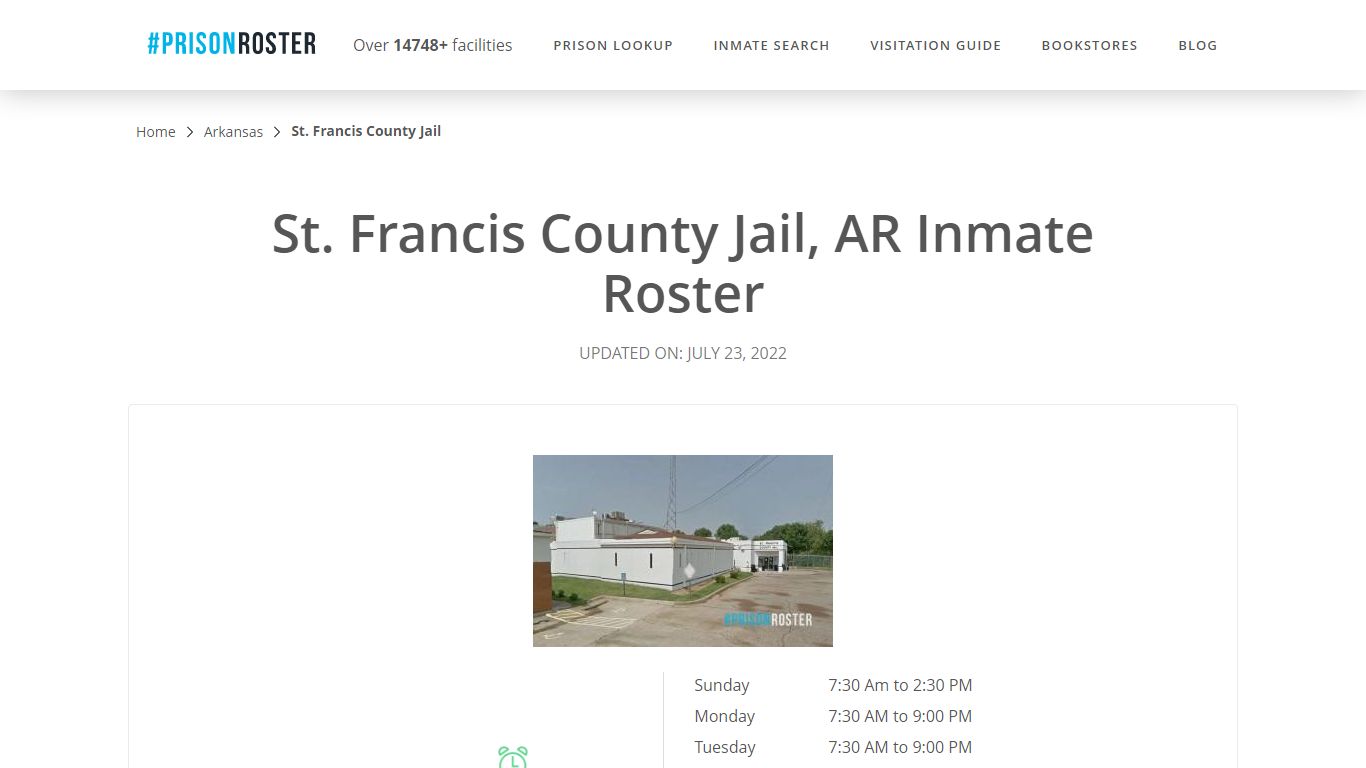 St. Francis County Jail, AR Inmate Roster